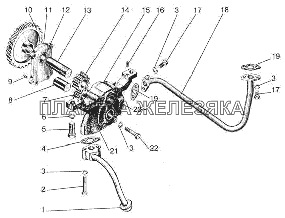 Масляный насос и приемник масляного насоса МТЗ-923